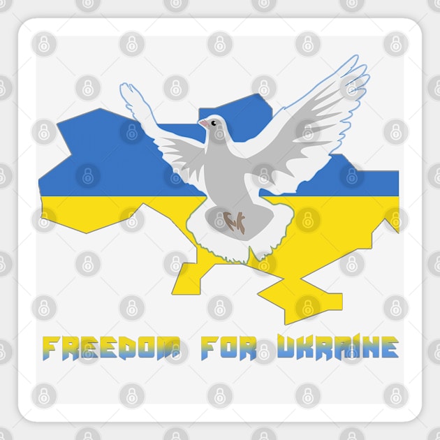 Freedom for Ukraine Magnet by tashashimaa